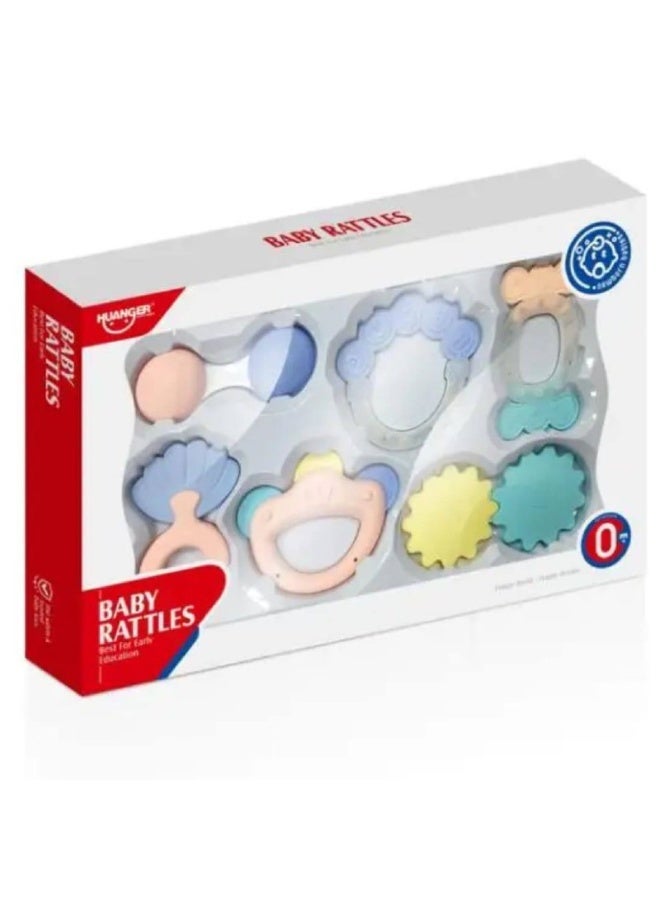 Huanger Complete Rattles & Teethers Set for Babies – 6 Pieces - Image 3